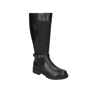 easy street Black Over-the-Knee Buckle Boots